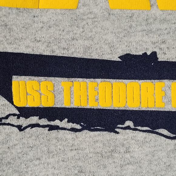 Vintage USS Theodore Roosevelt Sweatshirt Womens M 19x24 USA - Picture 11 of 14